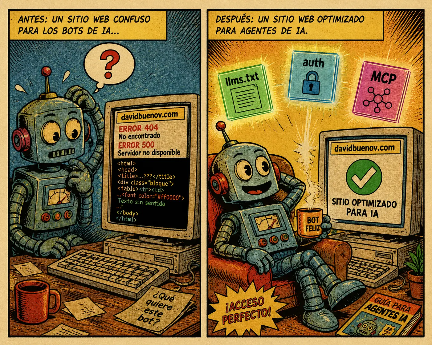Imagen de ¿Está tu web lista para la IA? Mi viaje adaptando davidbuenov.com a los LLMs