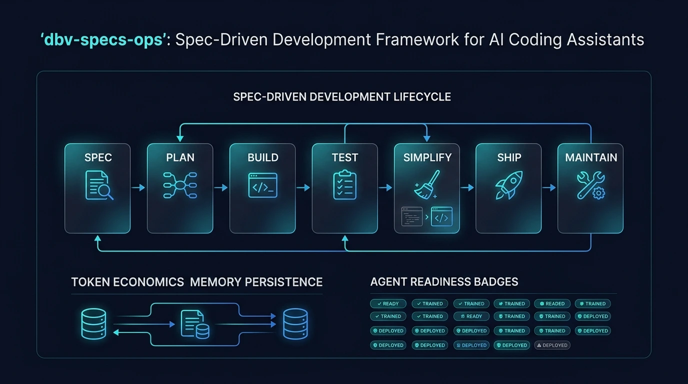 DBV Specs Ops v2.8.0 — Ciclo Spec-Driven Development, Token Economics, Agent Readiness y Diseño